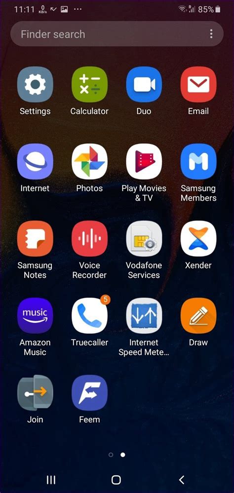 App drawer app - Swipe up from the middle of the screen to access the app drawer. In the app drawer, tap Search your phone and more at the top. Type the name of the app you want to search for. As you type, the ...